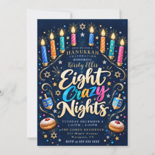 Convites Oito Noites Loucas Hanukkah