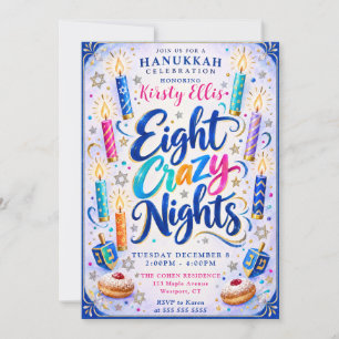 Convites Oito Noites Loucas Hanukkah