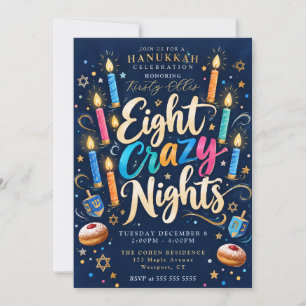 Convites Oito Noites Loucas Hanukkah