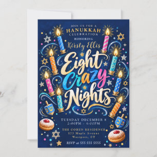 Convites Oito Noites Loucas Hanukkah
