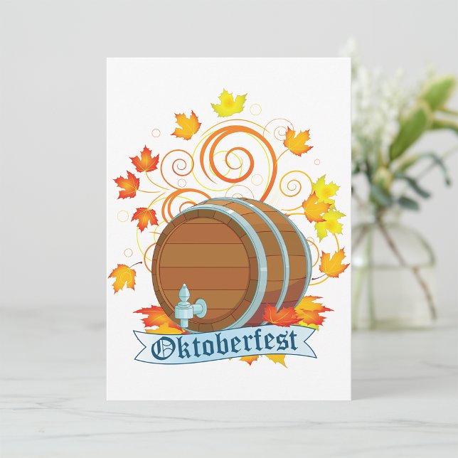 Convites Oktoberfest Barrel Invtions (Criador carregado)