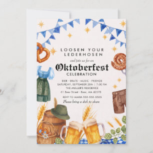 Convites Oktoberfest Cerveja Festa Alemã Aquarela