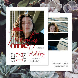 Convites Olá, 21 aniversário de 21 anos de Imagem Moderna