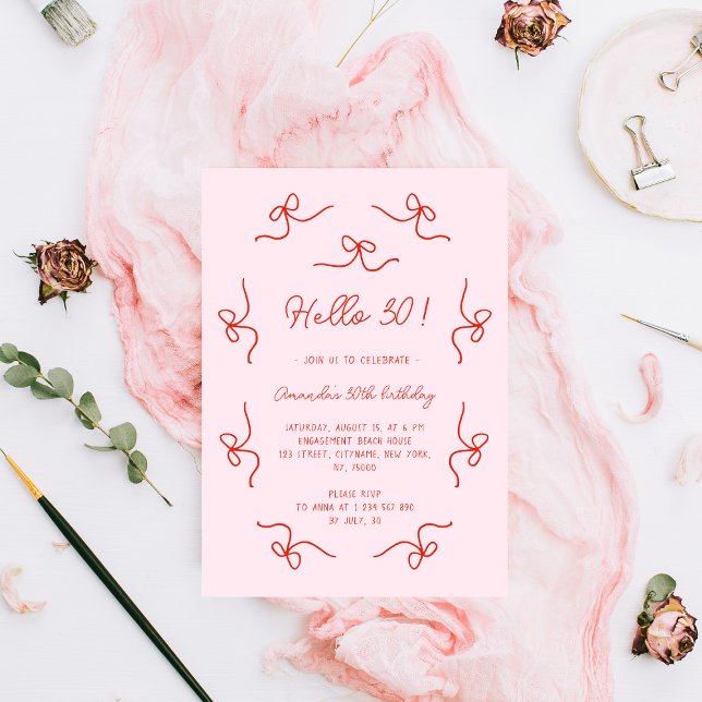 Convites Olá, 30 Arcos Whimsical Desenhados À Mão (Criador carregado)