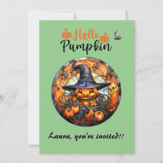 Convites Olá Abóbora Assustadora de Halloween