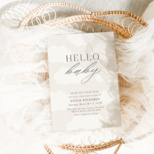 Convites Olá, Baby   Nuvem Nove Sexo Chá de fraldas Neutro