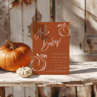 Olá Baby Pumpkin Terracotta Chá de fraldas Bohemia