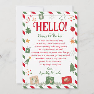 Convites Olá Carta dos Vossos Elfos de Natal