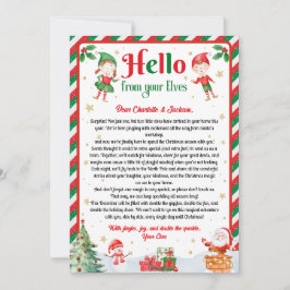 Convites Olá da Carta de Chegada de Natal dos Seus Elfos