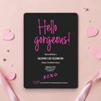 Olá dia de Galentine's maravilhoso xoxo preto rosa