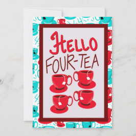 Convites Olá, Fabulosa Festa de aniversário de 40 e 44 chás