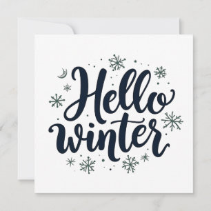 Convites Olá, Floco de Neve de Natal de inverno