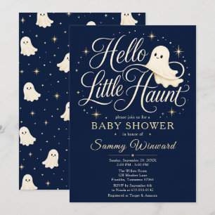 Convites Olá Pequeno Fantasma Chuvada de Bebê de Halloween
