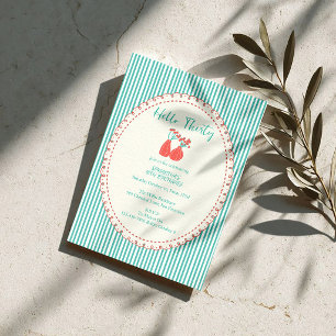 Convites Olá Trinta Listras Florais Vintage Aniversário de