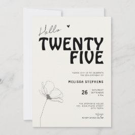 Convites Olá Twenty Five Bold Tipografia 25º Aniversário