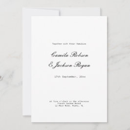 Convites Old Money Black and White Wedding 