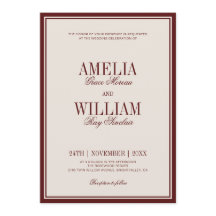 Old Money Classy Timeless Burgundy Wedding