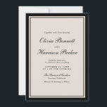 Convites Old Money Wedding Classic Black Invitation<br><div class="desc">Old Money Wedding invitation designed for a chic and timeless luxury celebration. This elegant black classic wedding invitation captures the quiet luxury aesthetic loved by modern sophisticated brides who adore understated European elegance. Perfect for garden estate weddings, vineyard ceremonies, or black-tie receptions. Style with wax seals, silk ribbons, or handmade...</div>