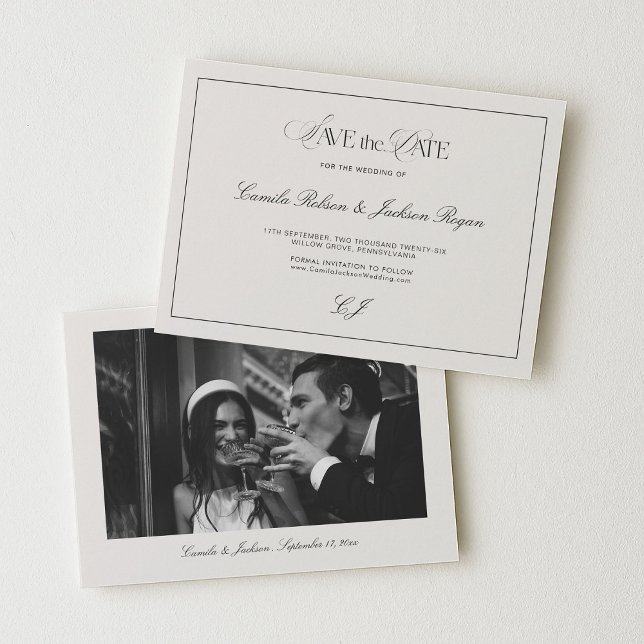 Convites Old Money Wedding Save the Date (Criador carregado)