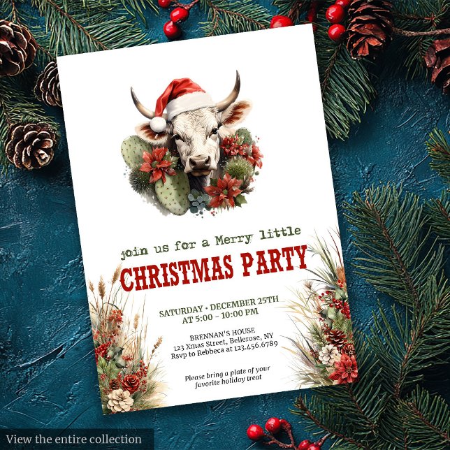 Convites Old West Christmas party editable digital invites (Old West Christmas party editable digital invitation

)