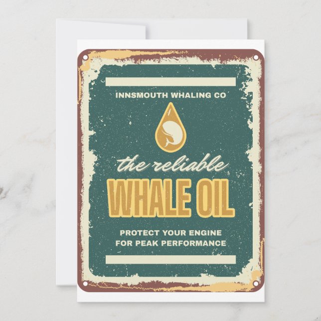 Convites Óleo de baleia em nsmouth (Frente)
