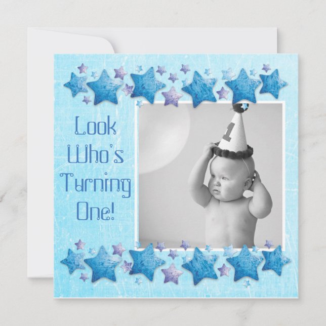 Convites Olha quem está virando 1° aniversário (Frente)