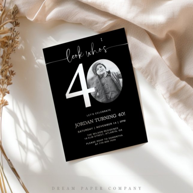 Convites Olha quem tem 40 anos | Convidar aniversário de 40 (Criador carregado)