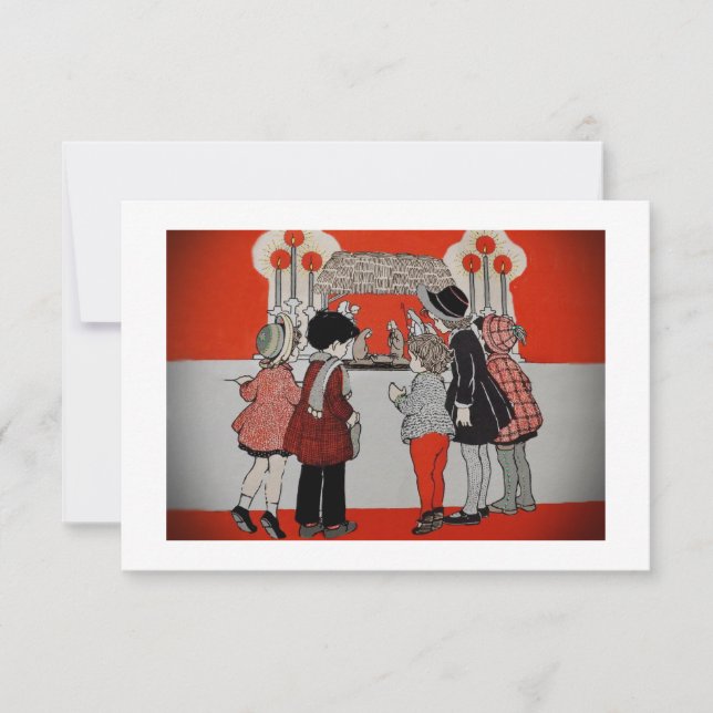 Convites Olhando para a cena de Manger (Frente)