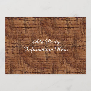 Convites Olhar áspero da grão da madeira de carvalho da