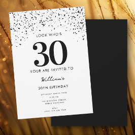 Convites Olhar para o aniversário de 30 anos que é moderno