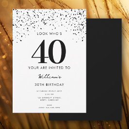 Convites Olhar para o aniversário de 40 anos que é 40 moder