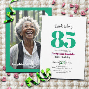 Convites Olhe quem está com 85 anos! Foto de festa de anive