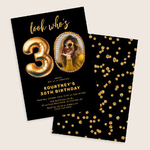 Convites Olhe Quem Faz 30 Anos Baloão de Aniversário de 30