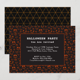 Convites Olhos de Abóbora e Grãos na Festa Negra do Hallowe