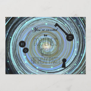 Convites Olhos de Botão & Chave de Esqueleto Festa de Outro