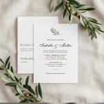 Convites Olive Branch Wedding Invitation with QR Code<br><div class="desc">Create a timeless and modern first impression with this elegant olive branch wedding invitation, now featuring a convenient QR code option for easy guest access to your wedding details. Designed with a delicate watercolor olive branch and refined typography, this invitation combines minimalist style with practical functionality. The front showcases your...</div>
