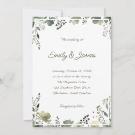 Convites Olive Floral Wedding