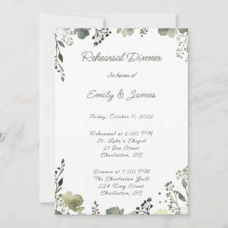 Convites Olive Floral Wedding