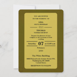 Convites Olive Rust Earthy Wedding Invitation