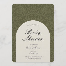 Convites Olive Traditional Floral Arts and Crafts Shower