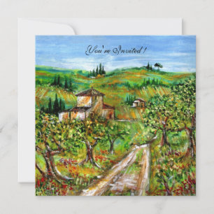 Convites OLIVEIRAS NA TOSCANA,verde amarelo branco