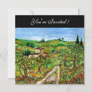 Convites OLIVEIRAS NA TOSCANA, verde preto