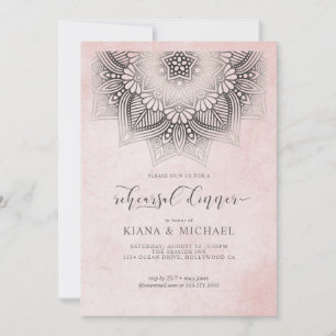 Convites Olivia Bosek Mandala Lace Rosa Desbotada ID478
