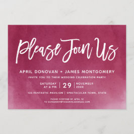Convites Ombre Por Favor Junte-Se Ao Casamento Da Tipografi