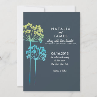 Convites Ombre Wildflower Wedding Design