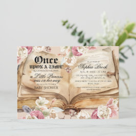 Convites Once Upon A Time Book Baby Shower