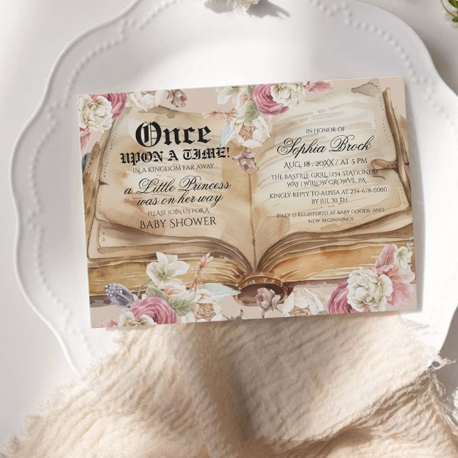 Convites Once Upon A Time Book Baby Shower (Criador carregado)