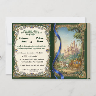 Convites Once Upon a Time Fairytale Castle Royal wedding