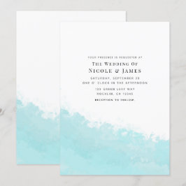 Convites Onda Azul Aqua Fresca Respingo Casamento na Praia