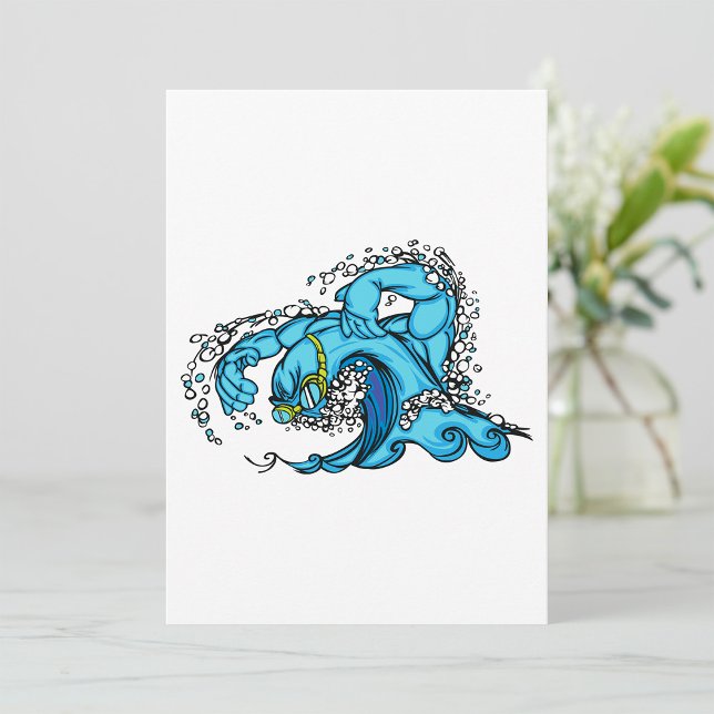 Convites Onda de natação (Criador carregado)